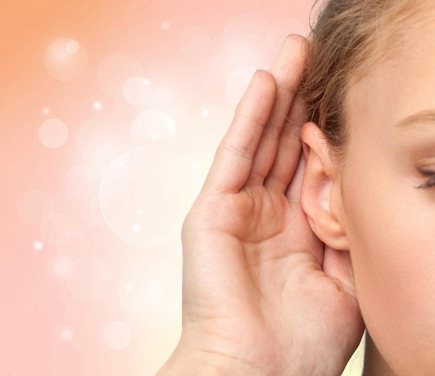 woman listening to gossip