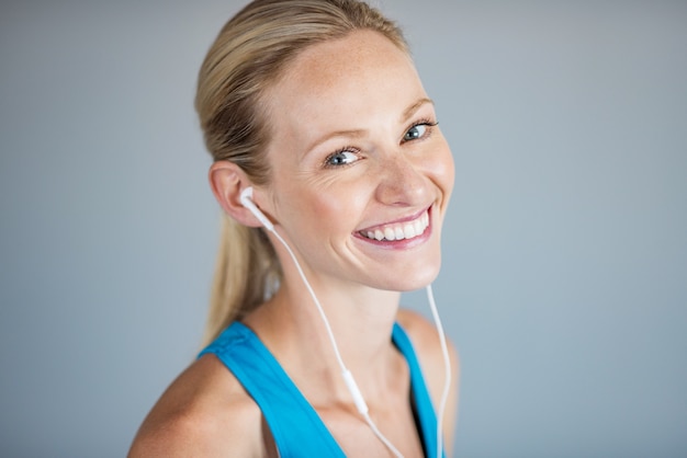 Woman listening music