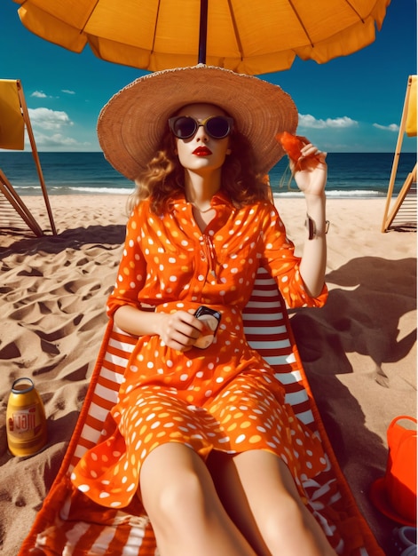 woman looking beach