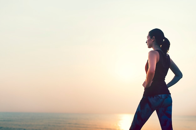 Woman looking out over the ocean