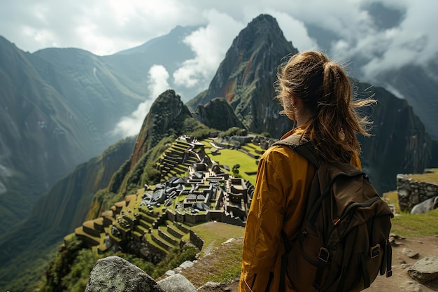 woman in machu picchu