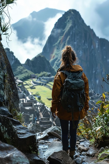 woman in machu picchu