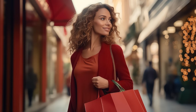 woman made a lot of purchases for Black Friday