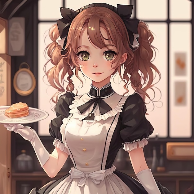 Wallpaper  anime girls big boobs original characters maid outfit long  hair brunette artwork digital art fan art 3000x2278  bubbleboba   2088047  HD Wallpapers  WallHere