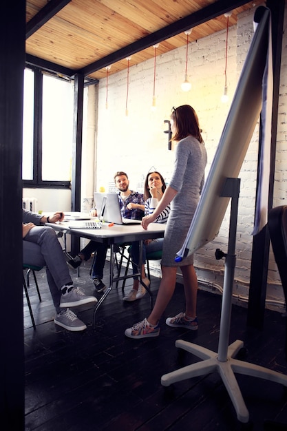 Woman making a business presentation