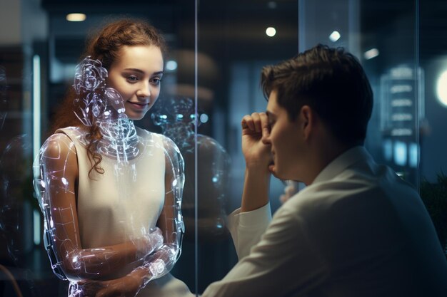 Woman and Man in Virtual Dialogue Generative AI