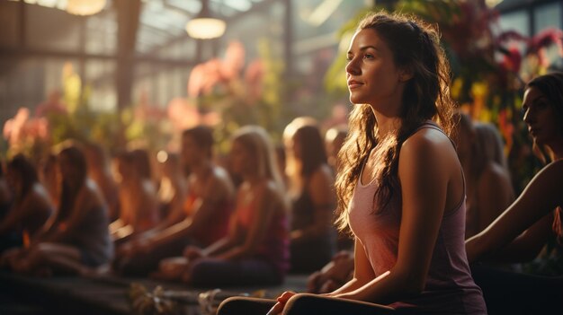 woman meditating in the lotus pose