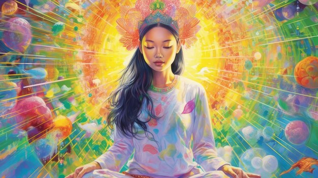 Woman meditating