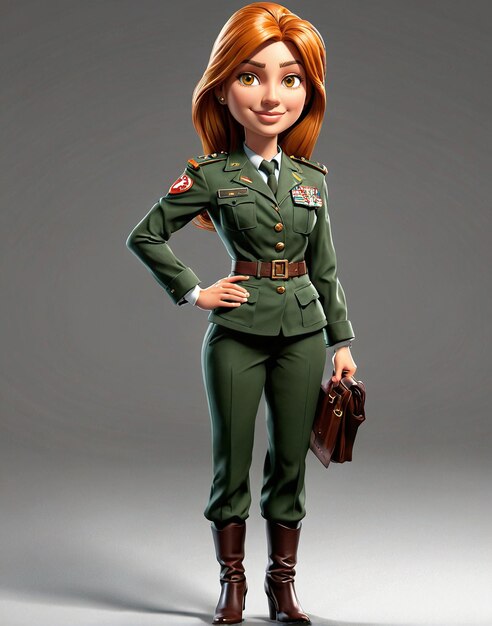 a woman in a military uniform