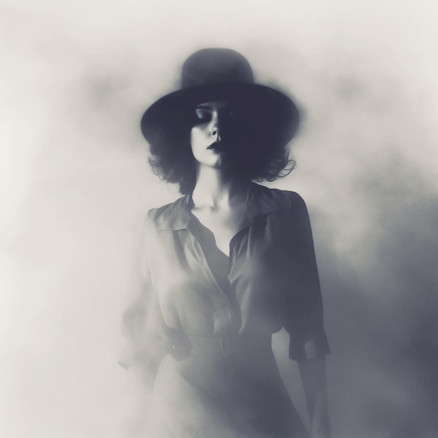 A woman in the mist