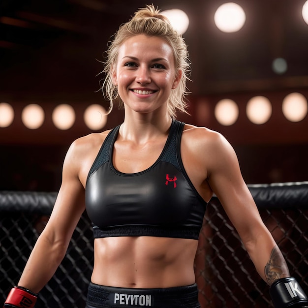 woman mma fighter smiling