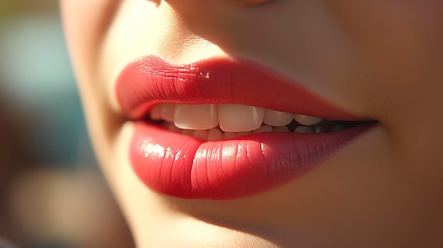 woman mouth HD 8K wallpaper Stock Photographic Image
