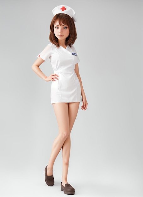 a woman in a nurse uniform