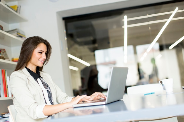 Woman in office