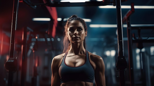 A woman performing highintensity interval training in a gym