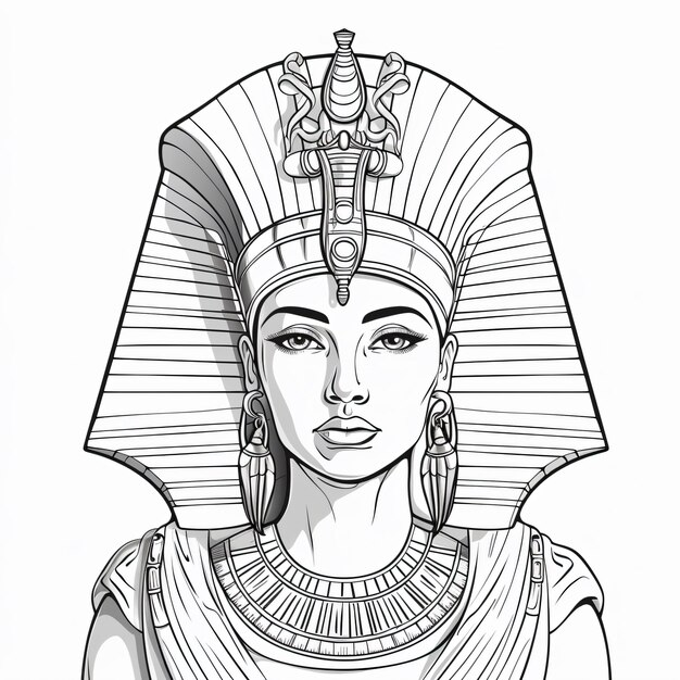 Photo a woman in a pharaoh costume