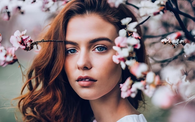 Woman in photo with flowers