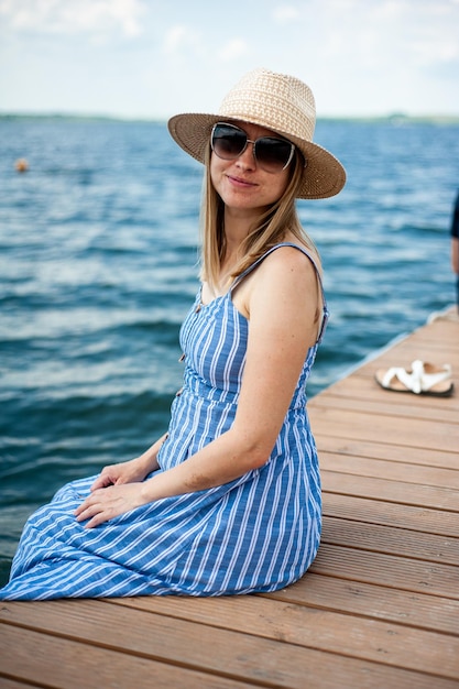 Woman on the pier