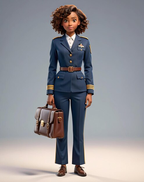 a woman in a pilot uniform