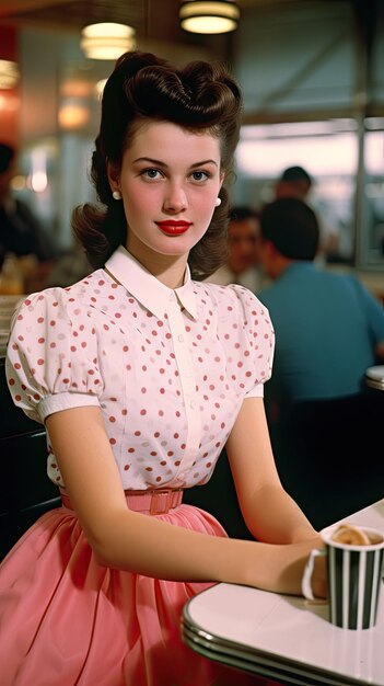 Photo a woman in a pink dress