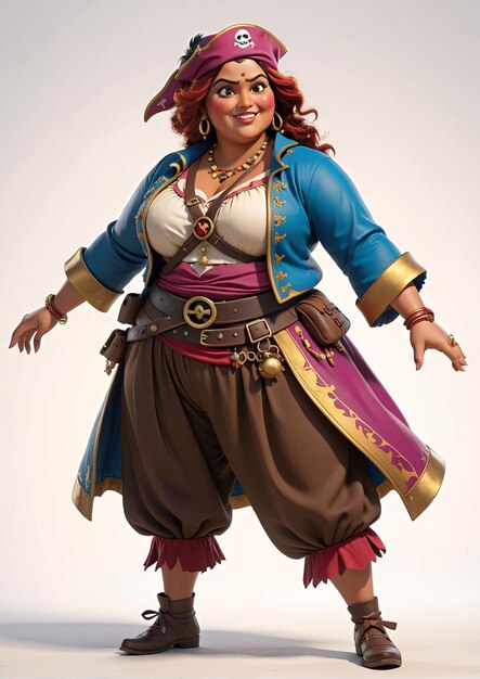 Photo a woman in a pirate costume