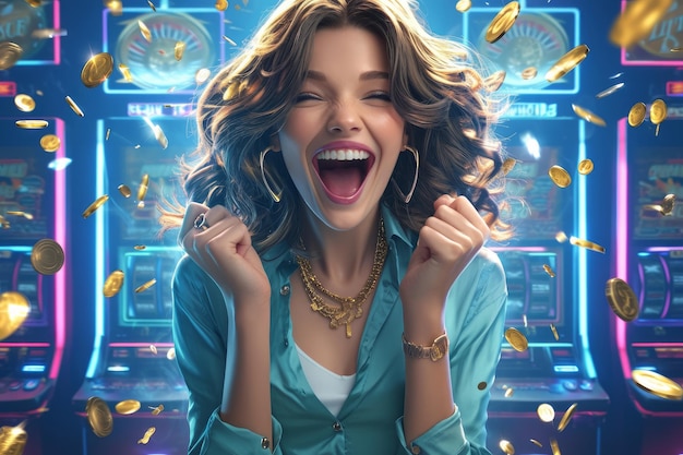 woman playing in a casino