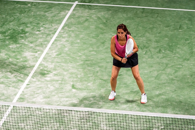 Woman playing padel