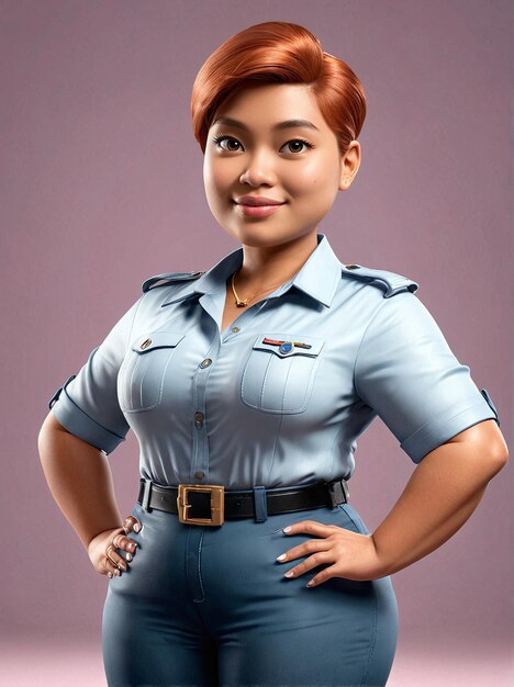 a woman in a police uniform