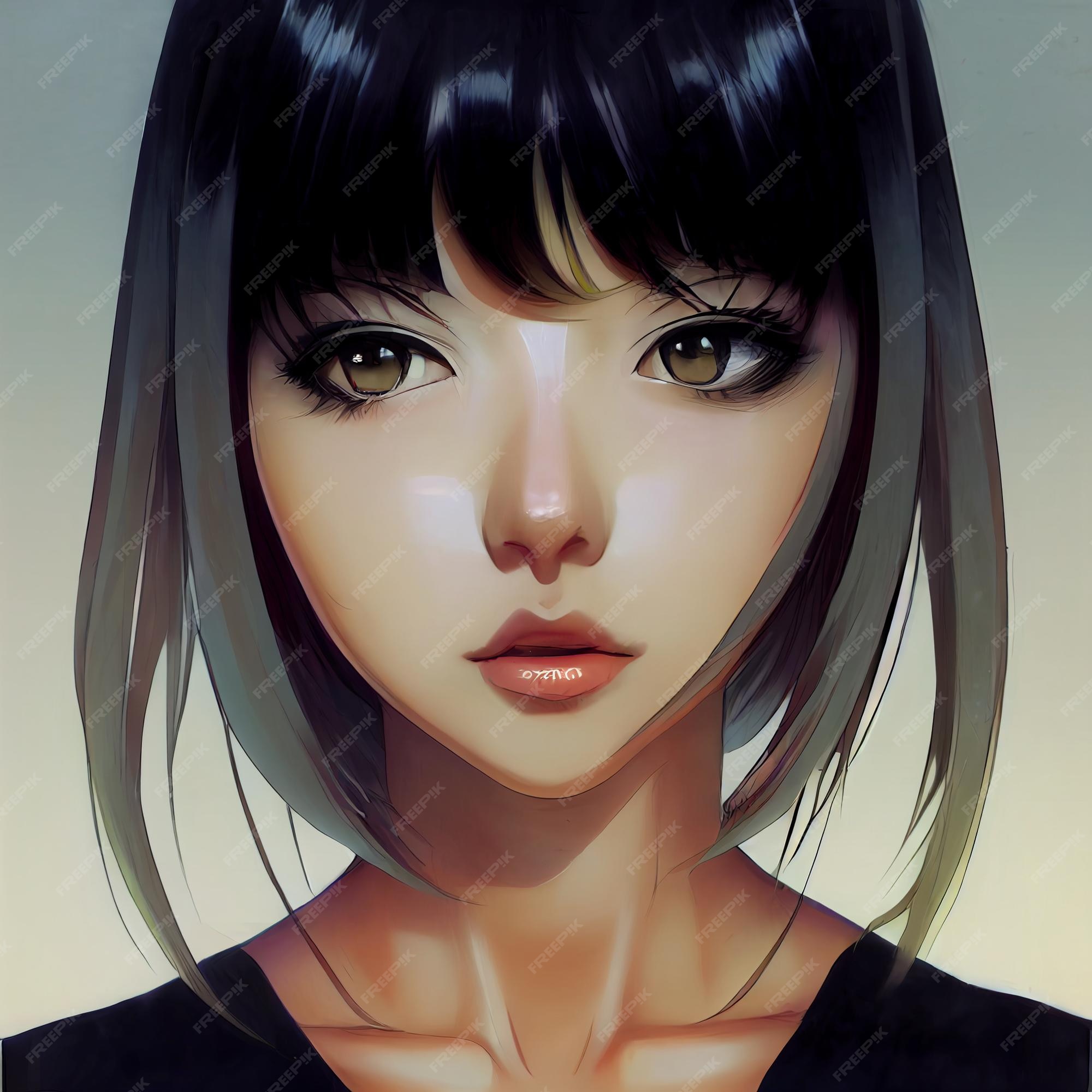 Premium Photo  Anime woman portrait manga style cartoon illustration