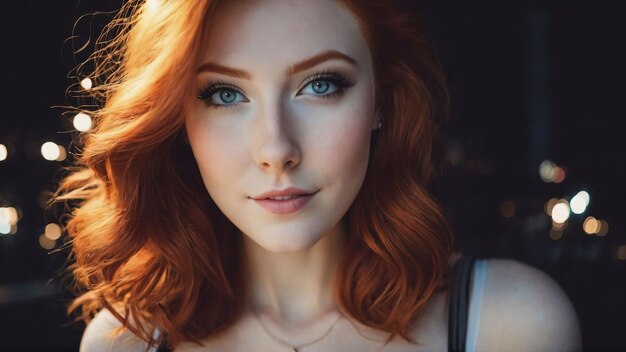 Woman portrait in arcade room