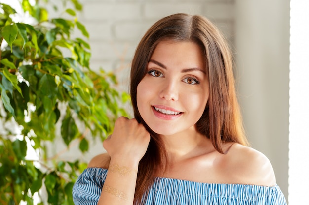 Woman portrait natural beautiful