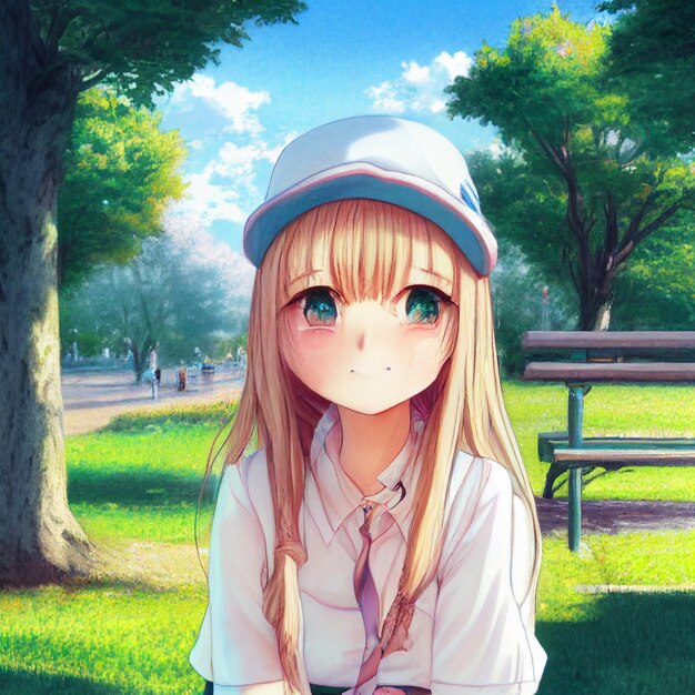 cute aesthetic anime girl profile picture. - Playground