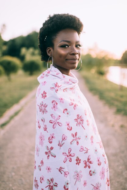 Woman posing outdoor