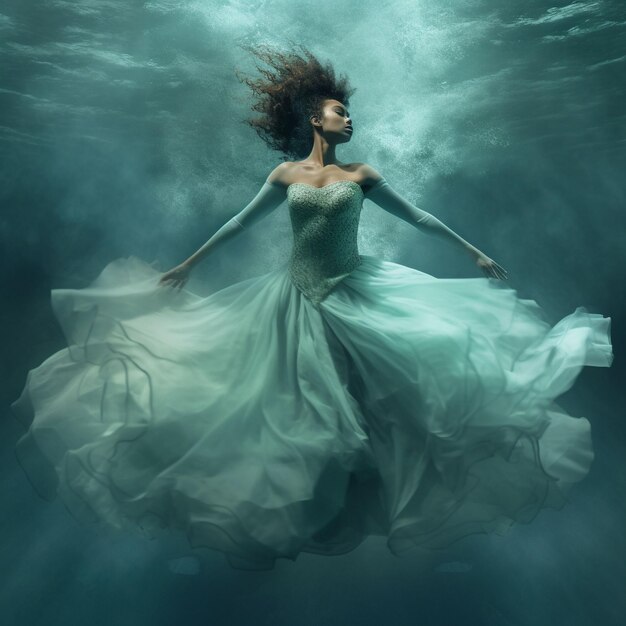 Premium Photo | Woman posing underwater