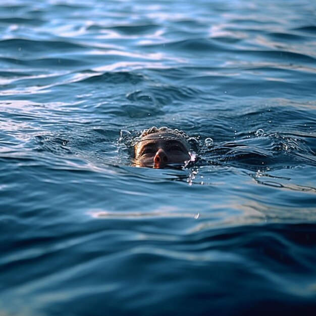 Woman posing underwater