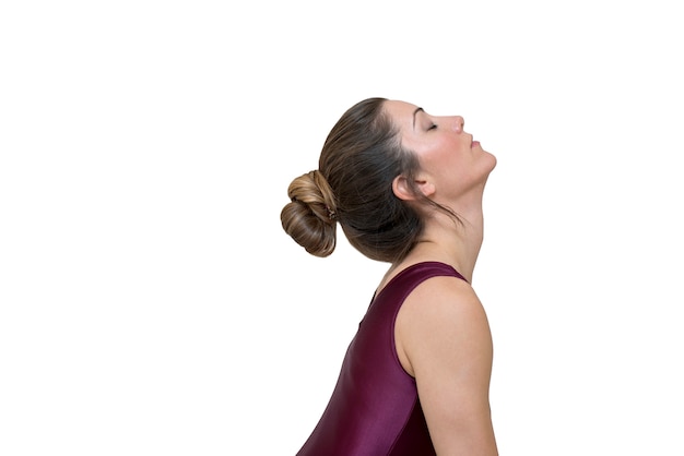 Woman practicing yoga