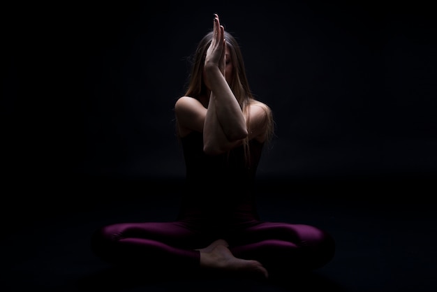 Woman practicing yoga