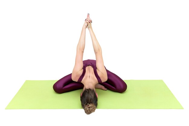 Woman practicing yoga