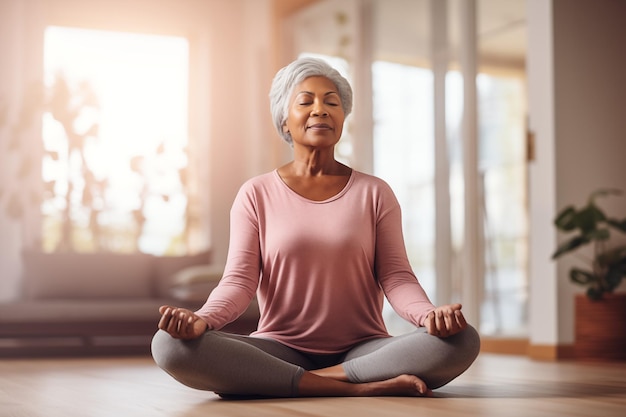 woman practicing yoga