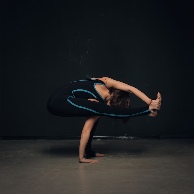 Woman practicing yoga 