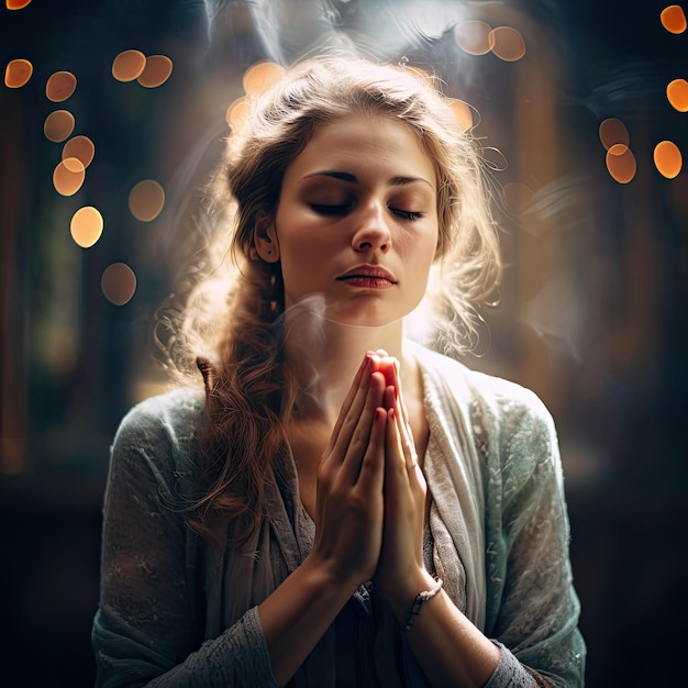 Woman praying