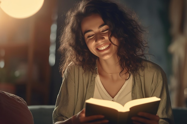 woman reading a book