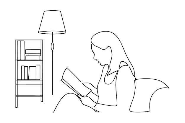 woman reading a book