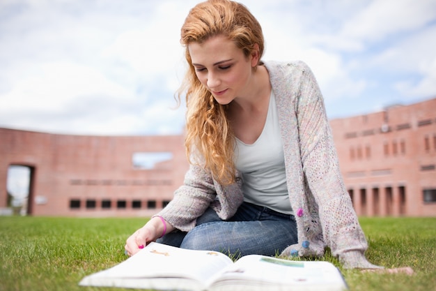 Woman reading a book