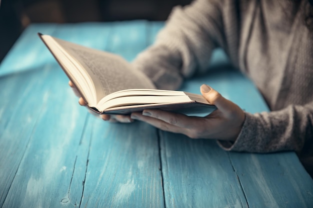 Woman reading book