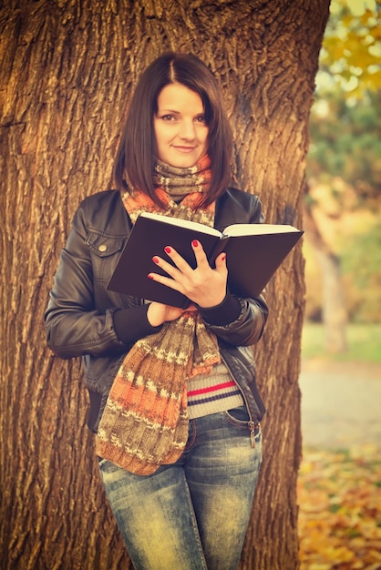 Woman reading a book