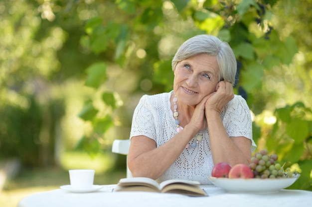 Woman reading book