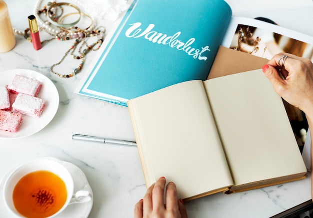 Woman reading a book