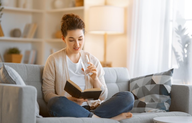 Woman reading a book