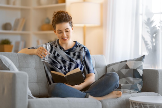 Woman reading a book